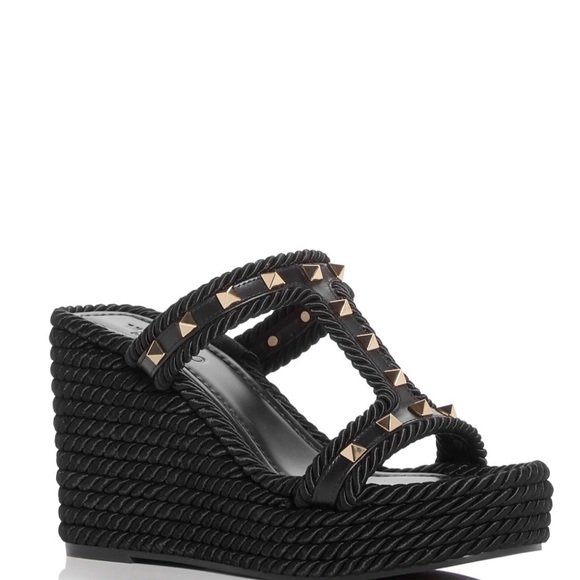 Valentino Espadrille Platform Wedge Sandals - Picture 1 of 13